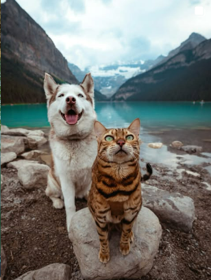 Suki and Killua at the lake